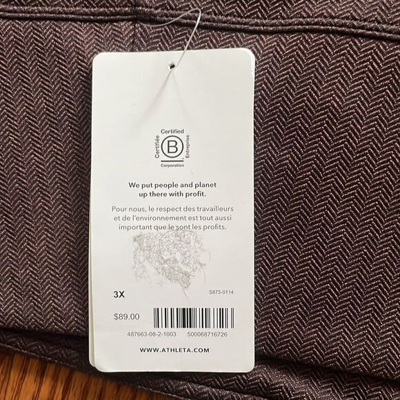 Athleta Delaney Brown Herringbone Tight Leggings Sz 3X NWT - Picture 13 of 16